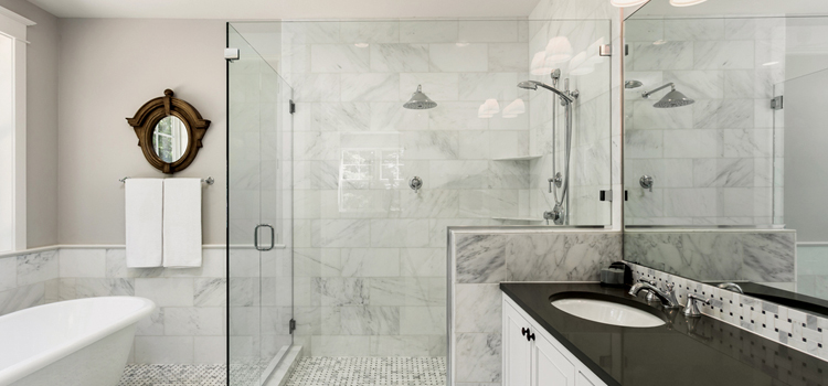 bathroom shower door installation in Calistoga