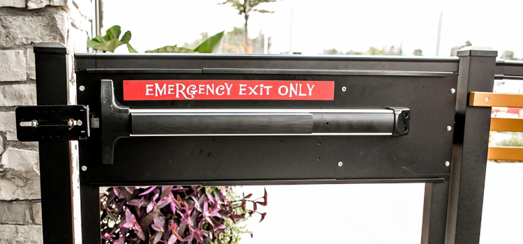 emergency push bar installation in Calistoga